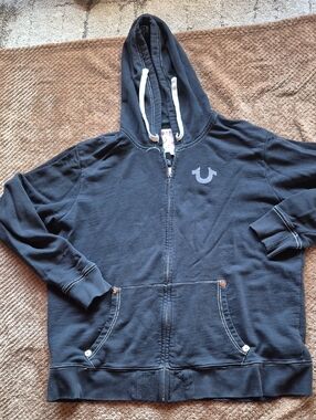 True Religion Mens Classic Buddha Full Zip Hoodie